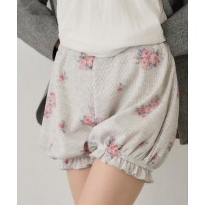 パンツ 「2026AWカタログ/セットアップ対応/花柄＆無地」フラワーワッフルショートパンツ レディース｜ZOZOTOWN Yahoo!店