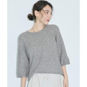 ニット セーター ＼洗濯OK／ヤク風ニット5分袖プルオーバー レディース｜ZOZOTOWN Yahoo!店