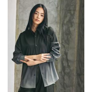 シャツ 「LUXURY＋EASY」「イージーケア」GRADATION PATTERN OVERSIZE SHIRTS/ラグイージーグラデーション柄オーバーサイズシャツ メンズ
