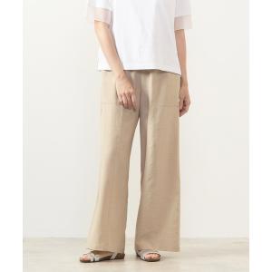 ワイドパンツ パンツ 「麻調クロスイージーパンツ」 レディース