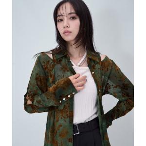 ブラウス シャツ オパールシアーシャツ(HARE) レディース