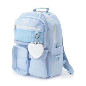 リュック 「撥水」チャーム付きクリアポケットリュック　20L キッズ 子供 女の子