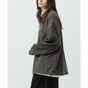 シャツ 「SLICK/スリック」T/R Stretch Gabardine Drawstring Shirt/T/R ストレッチギャバジンドローストリングシャツ/オーバーサイズ/リラックス
