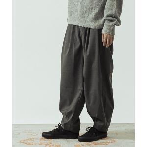 スラックス 「SLICK/スリック」T/R Stretch Gabardine Wide Two Tuck Balloon Pants/T/R ストレッチギャバジン ワイド2タックバルーンパンツ/