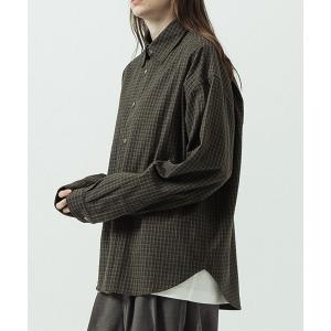 シャツ 「SLICK/スリック」Flannel Classic Check Regular Collar Shirt/フランネルクラシックチェック レギュラーカラーシャツ メンズ レディース