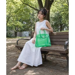 ハンドバッグ 「KONVINI select」トレンド ジェリーバッグ JellyBag　クリアバッグ カラーバッグ A4サイズ対応　トレンド　バレエコア