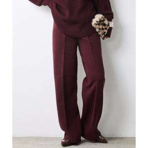 パンツ ニットワイドストレートパンツ「大きいサイズ有」シックスタイル レディース