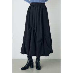 ロング スカート 「たっぷり立体感」タックバルーンスカート 秋服 冬服