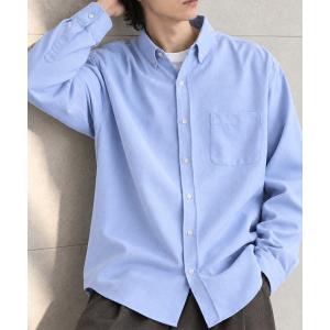 シャツ 「イージーケア・UVカット」オックス ボタンダウン リラックスシルエット長袖シャツ メンズ レディース