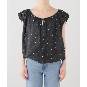 ブラウス シャツ 半袖 CLANE/クラネ W FACE DOT BLOUSE 11122-4233 レディース