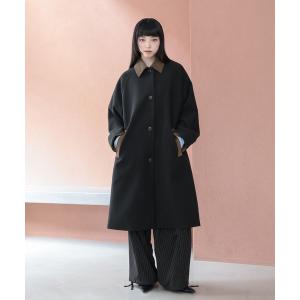 ステンカラーコート コート WOOLLYTEC/ハンティングステンカラーコート レディース