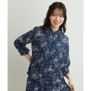 ブラウス シャツ 「7分袖／羽織におすすめ！洗える／セットアップ可」トワル ディライト柄ブラウス レディース