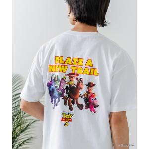 tシャツ 「TOY STORY/トイ・ストーリー」「限定オリジナルデザイン」半袖Tシャツ 綿100% ドロップショルダー ワンポイント バックプリント ディズニー ピ…