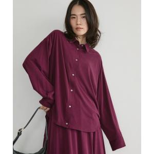 ブラウス シャツ フィブリルジャージ２WAYシャツ レディース