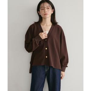 カーディガン カットジョーゼットＶネックカーディガン レディース