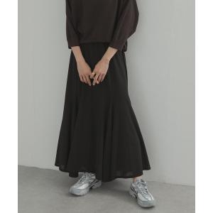 ロング スカート マチ切替フレアカットスカート