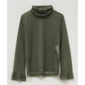 tシャツ シアートリコットフリルカフスカットソー レディース