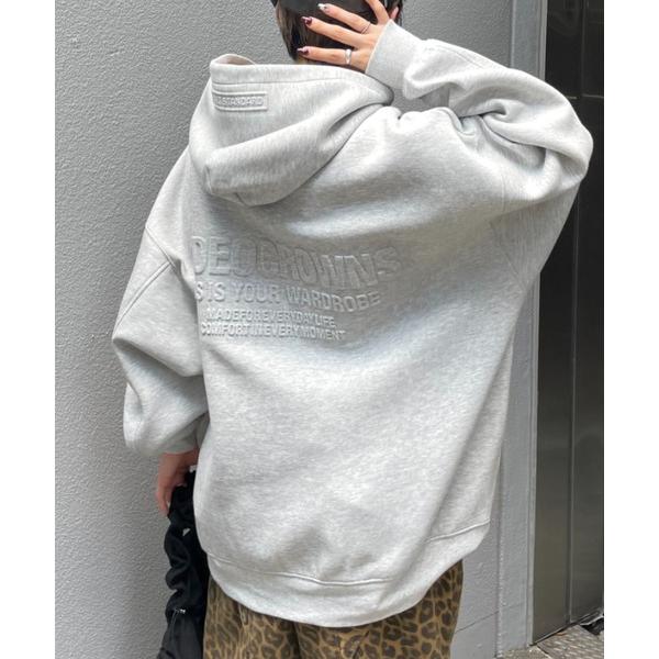パーカー エンボス W-ZIP ビッグ パーカー メンズ