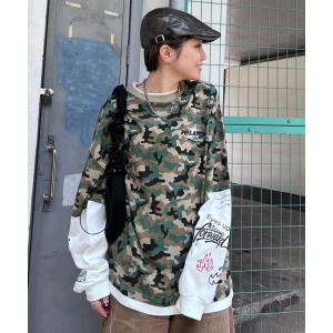 tシャツ スターレイヤードロングスリーブTシャツ レディース メンズ