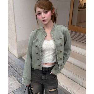 デニムジャケット gジャン ナポレオンデニムジャケット レディース