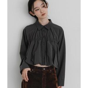 ブラウス シャツ ギャザーバルーンシャツ レディース