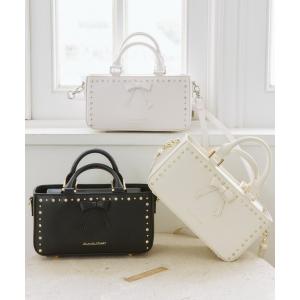 ショルダーバッグ バッグ スタッズリボンバッグ レディース
