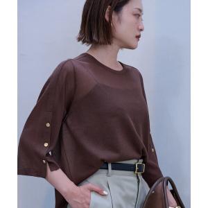 ニット セーター 袖スリットシアーニット レディース