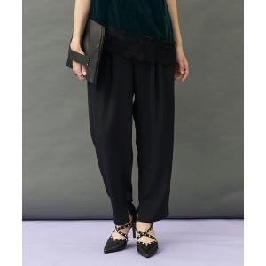 パンツ 「JETSET SOLO PLUS」ストレッチカルゼタックテーパードパンツ レディース
