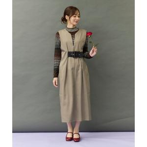 ワンピース 「JETSET SOLO PLUS」ベルテッドキーネックジャンパースカート
