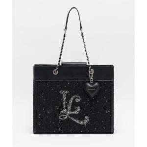 トートバッグ 「LouLoumei」ビジューロゴキャリーオントートバッグ レディース