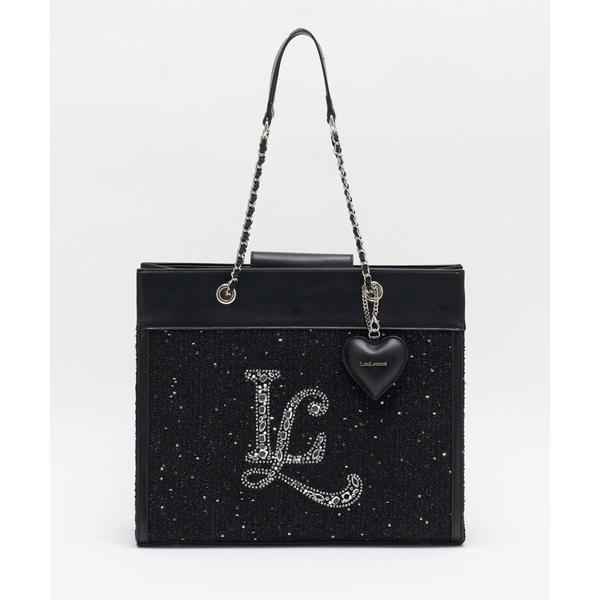 トートバッグ 「LouLoumei」ビジューロゴキャリーオントートバッグ レディース