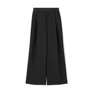 ワイドパンツ パンツ ウールモヘヤ 1タックワイドパンツ レディース