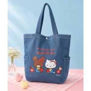 トートバッグ 「 sanrio / サンリオ x くまのがっこう 」 デニムトートバッグ　WNI レディース メンズ