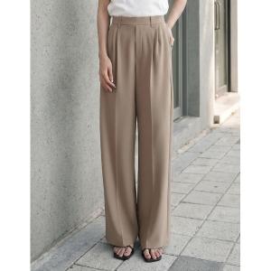 パンツ 「接触冷感/UVカット97%以上/UPF50+/低身長・高身長サイズ有」カットジョーゼットセンタープレスストレートパンツ レディース