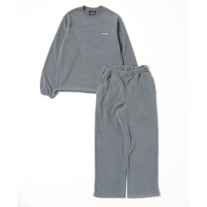 セットアップ THOUSAND MILE/サウザンドマイル CREW NECK LONG SLEEVE T-SHIRT＆LONG PANTS 両面フリース セットアップ メンズ レディース