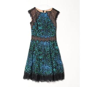 「Tadashi Shoji  」 ノースリーブワンピース 0 ブラック レディース