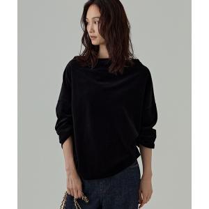 tシャツ ベロアニュアンスロングスリーブプルオーバー「洗濯可」 レディース