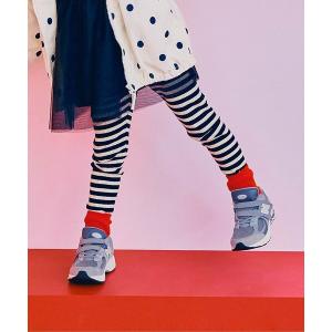 パンツ イロチ買いしたいボーダーストレッチリブレギンス キッズ 子供服 男の子 女の子