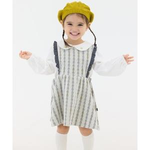 ワンピース 「2点セット」レノオーバーオールワンピース＆襟付き長袖Tシャツ キッズ 子供服 女の子