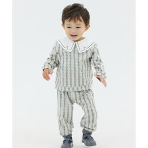 セットアップ 「セットアップ」レノデザインカラー長袖トップス＆パンツ キッズ 子供服 男の子 女の子