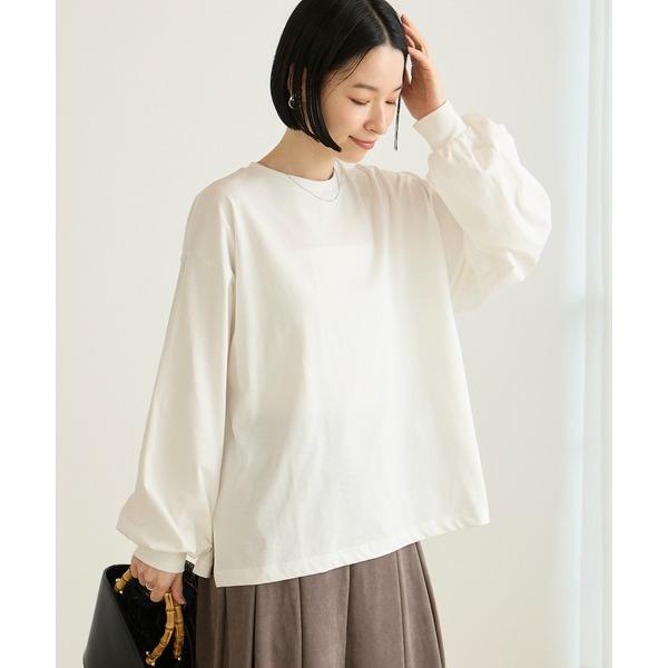 tシャツ 「Aunely」シルケット袖ボリュームプルオーバー「YOSOOIシリーズ」 レディース