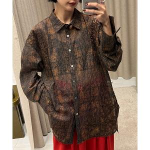 ブラウス シャツ VINTAGE CHECK EMBROIDERY SHIRT レディース
