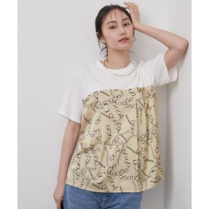 tシャツ 半袖 スカーフドッキング ビスチェカットソー「洗濯機OK」 レディース