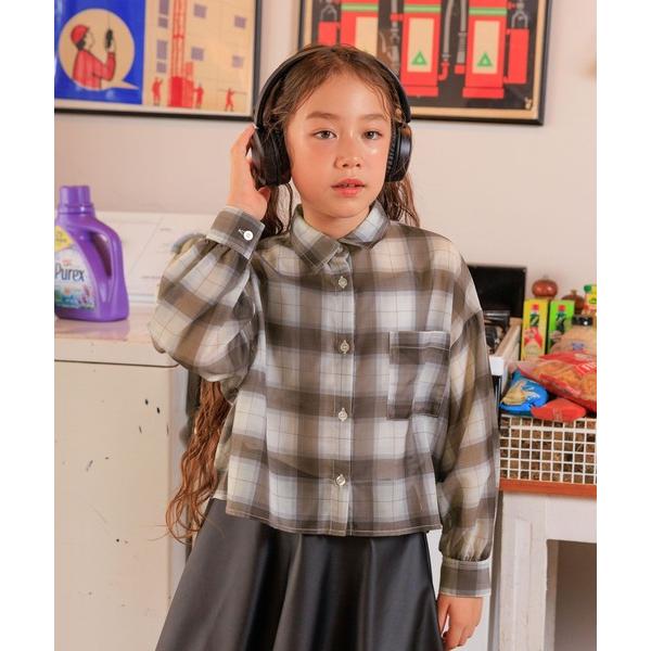 ブラウス シャツ イージーケアシアーチェックシャツ/1051676 キッズ 子供服 女の子