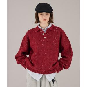 セーター ニット 26AW SILVER BUTTON SHAGGY KNIT POLO / 26AW シルバーボタンシャギーニットポロ メンズ レディース