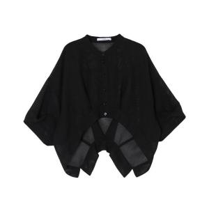 ブラウス シャツ 半袖 「UN3D./アンスリード」CONSTRUCTIVE MESH TOPS/メッシュトップス レディース