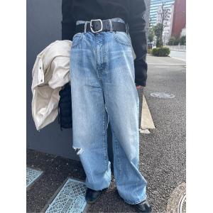 「BLACK BY MOUSSY」 デニムパンツ 24inch ライトブルー レディース