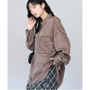 ブラウス シャツ レーヨンデニム2wayシャツ レディース