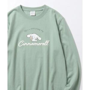 tシャツ 2026AW sanrio/サンリオ キティちゃん シナモンロール キャラクタープリント 長袖Tシャツ ロンT レディース