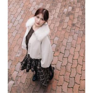 ブルゾン アウター メルティレザーファーブルゾン　1063901 レディース